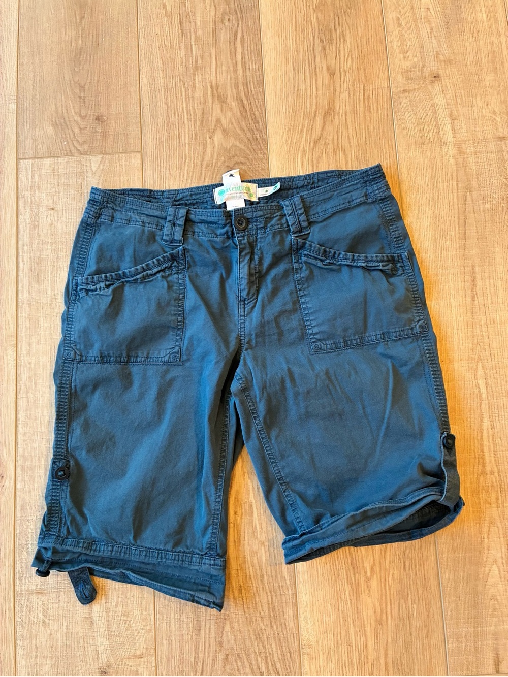 Aventura Dark Blue Cargo Bermuda Shorts Size 8 Convertible Outdoors Org Cotton